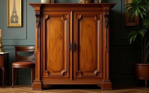 Magnifique cabinet ancien en bois restauré
