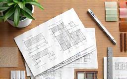 Croquis de conception et échantillons de matériaux
